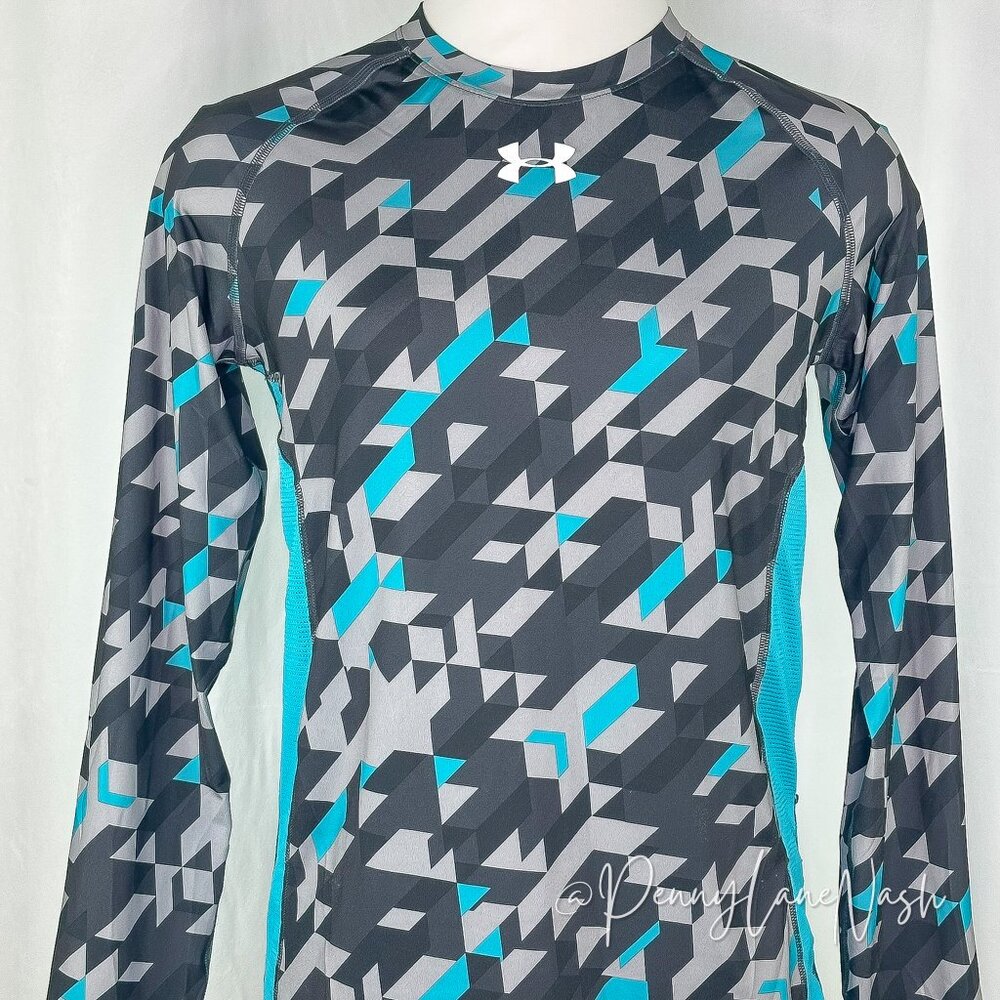 Under Armour Youth Printed Long Sleeve T-Shirt Medium M - Picture 2 of 11